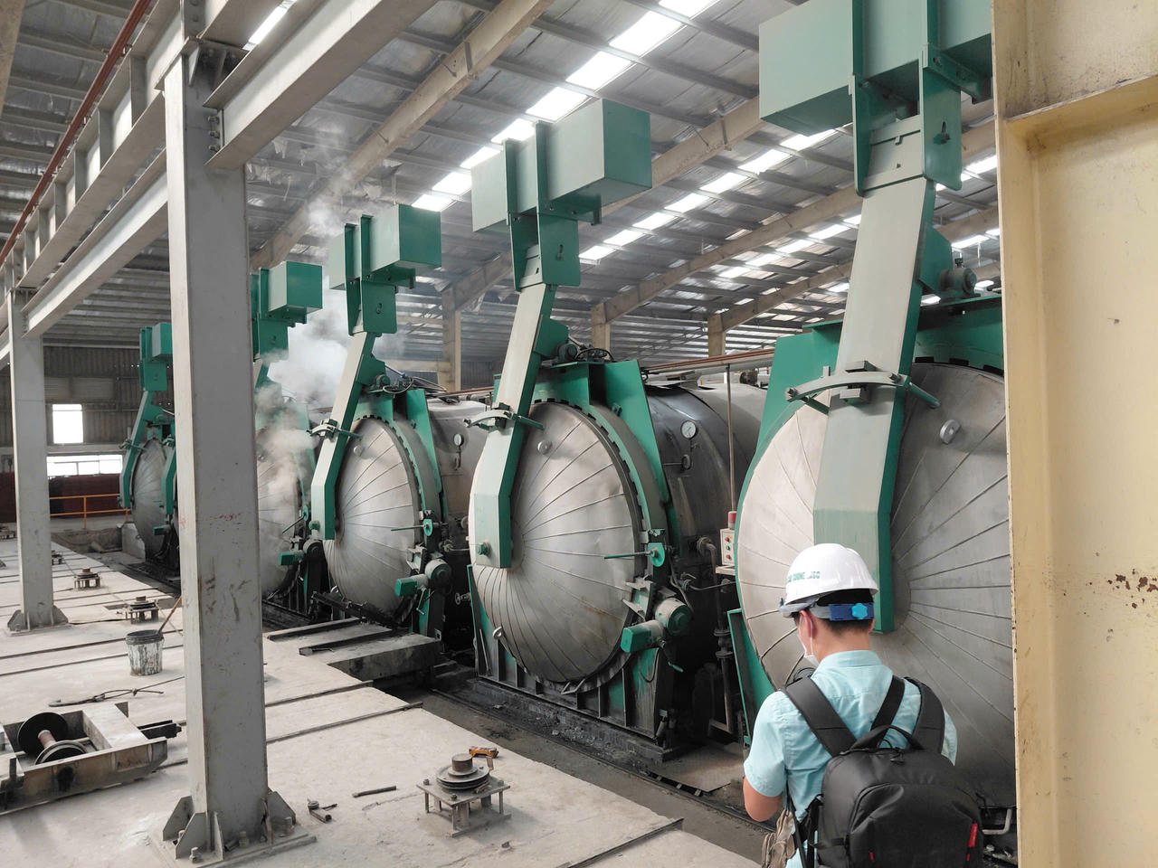 Hệ thống lò hấp bằng hơi, ít sử dụng điện của Công ty Sông Đà Cao Cường