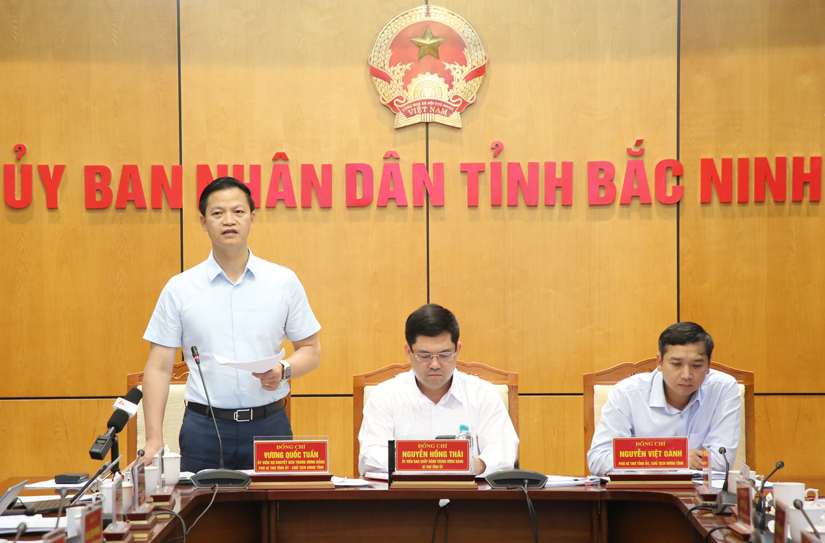 Chủ tịch UBND tỉnh Bắc Ninh Vương Quốc Tuấn yêu cầu phải kiên định mục tiêu đã đề ra là 80 ngày đêm cao điểm thực hiện GPMB đối với diện tích đất nông nghiệp. Đồng thời, tập trung cao nhất cho công tác GPMB, kiểm đếm diện tích đất nông nghiệp cho tái định cư và GPMB nghĩa trang.