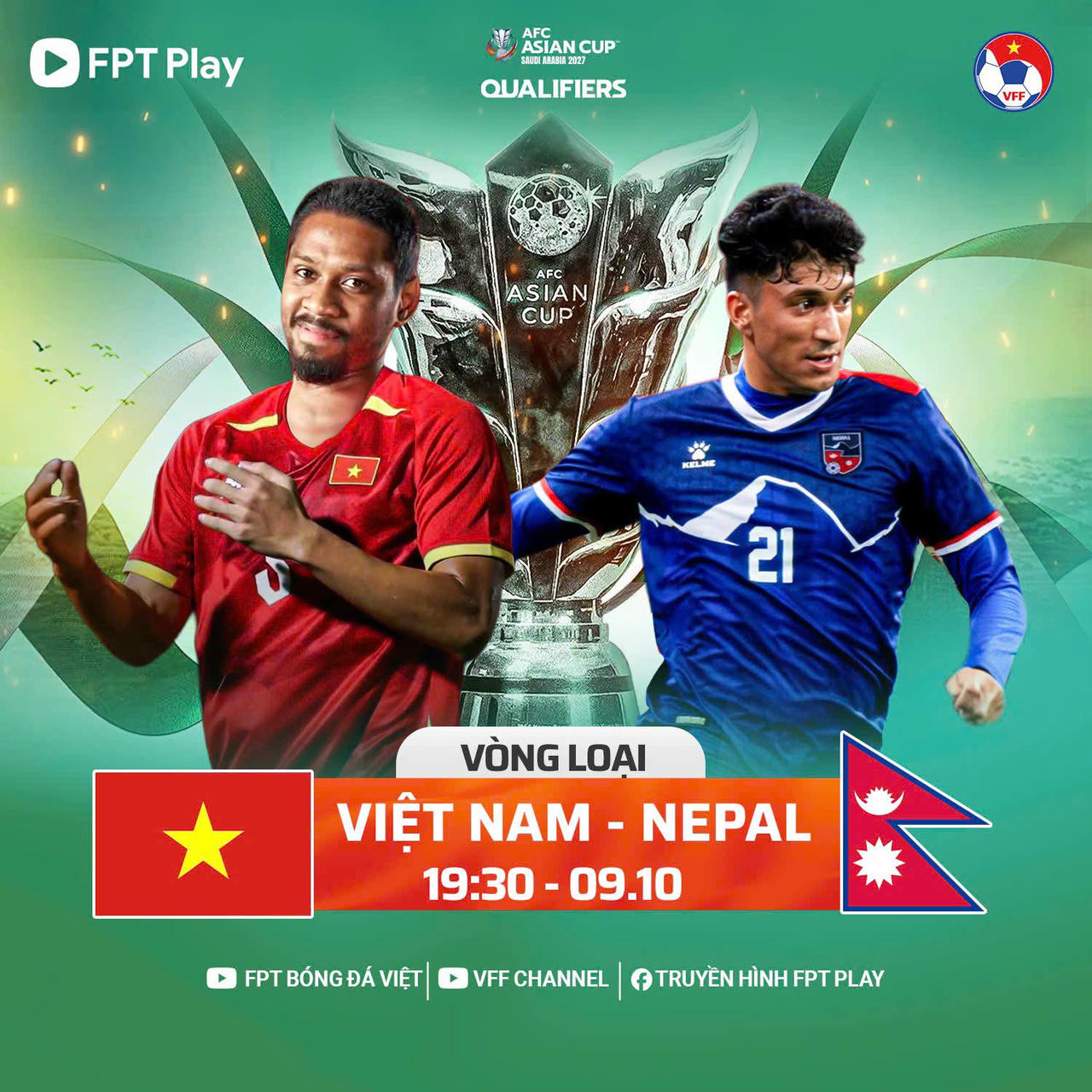 Đội tuyển Việt Nam giành chiến thắng 3-1 trước Nepal