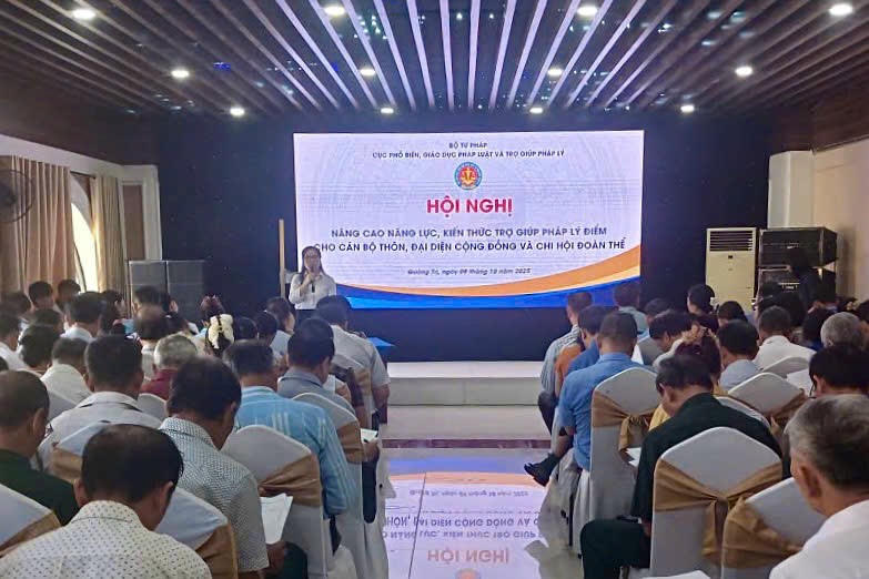 Nâng cao năng lực, kiến thức trợ giúp pháp lý điểm cho đội ngũ cán bộ cơ sở  tại tỉnh Quảng Trị 