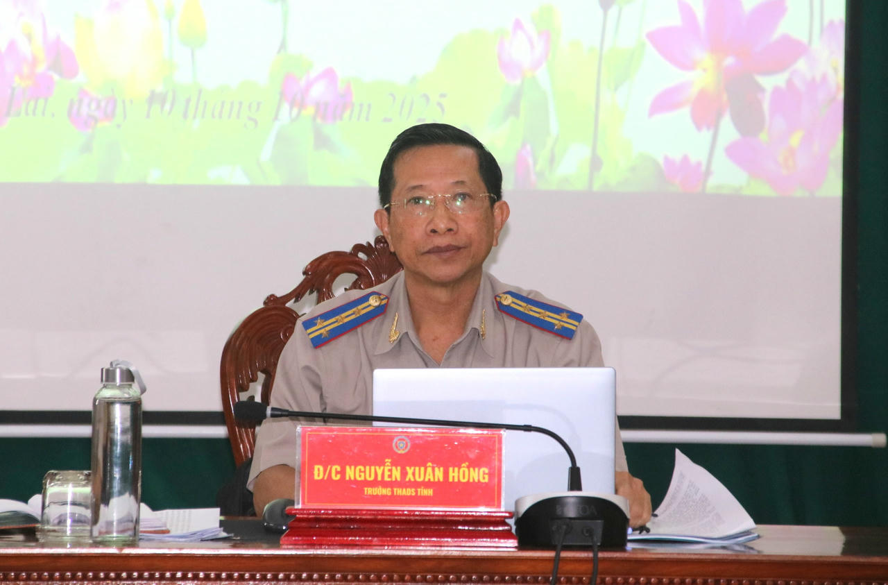 Ông Nguyễn Xuân Hồng - Trưởng THADS tỉnh Gia Lai phát biểu tại Hội nghị.