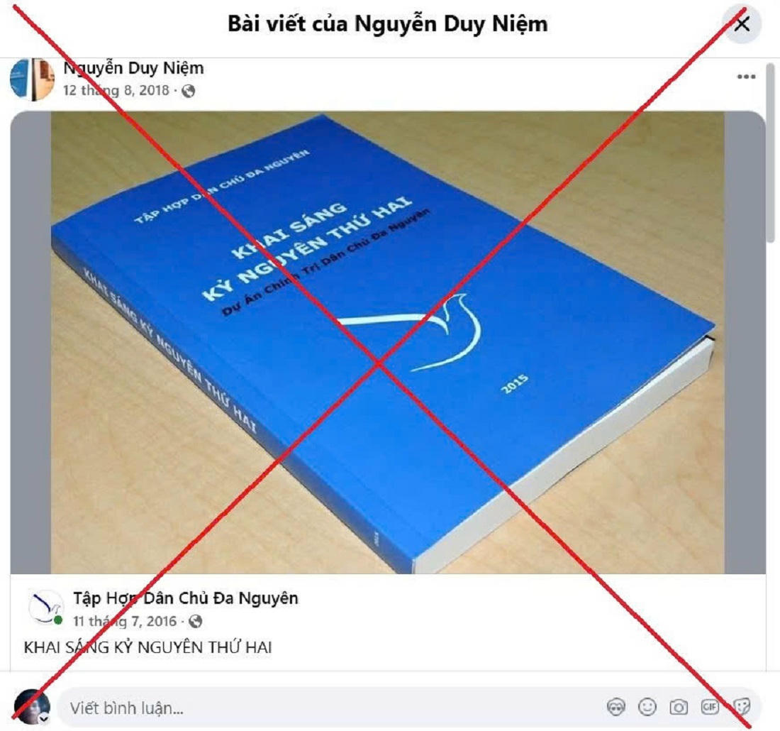 Một số bài viết của Niệm trên các trang mạng xã hội (ảnh Công an cung cấp)