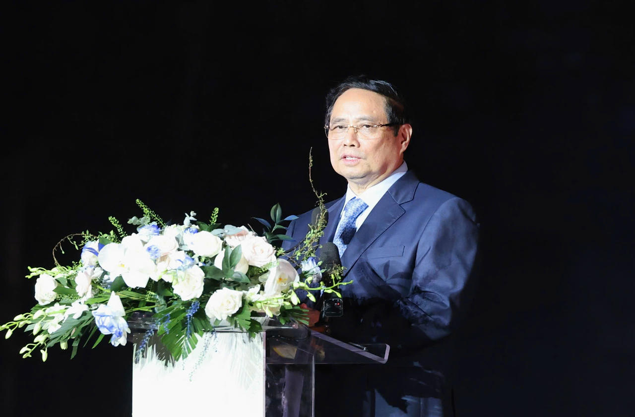 Thủ tướng Chính phủ Phạm Minh Chính phát biểu khai mạc Lễ hội Văn hóa Thế giới tại Hà Nội Ảnh: Quang Phúc.