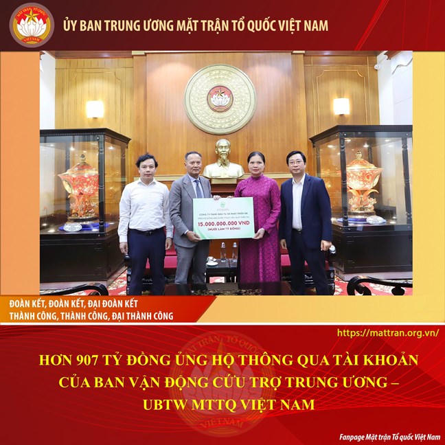 Hơn 907 tỷ đồng đăng ký ủng hộ đồng bào bị ảnh hưởng bởi thiên tai