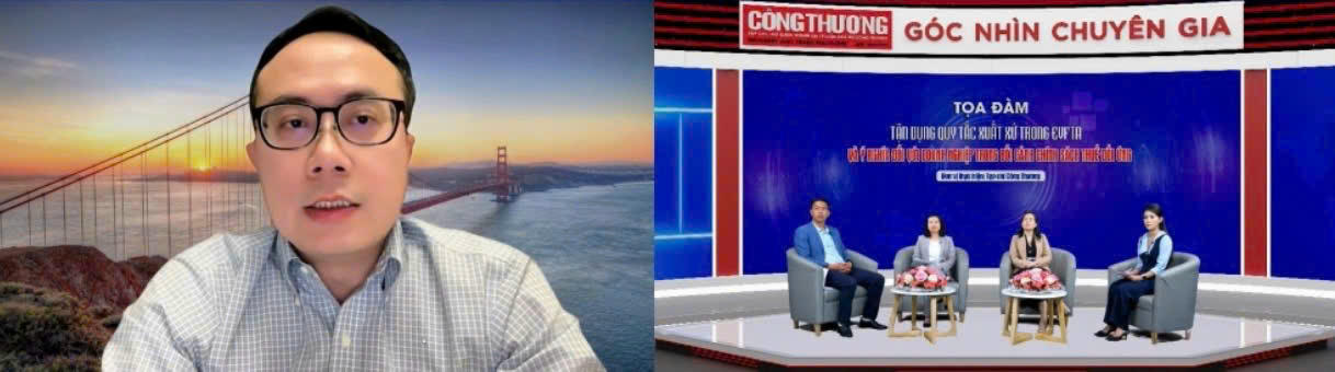 Đại diện cơ quan quản lý Nhà nước, doanh nghiệp cùng thảo luận về chủ đề: “Tận dụng quy tắc xuất xứ trong EVFTA  và ý nghĩa đối với doanh nghiệp trong bối cảnh chính sách thuế đối ứng” tại Tọa đàm do Tạp chí Công Thương thực hiện. 