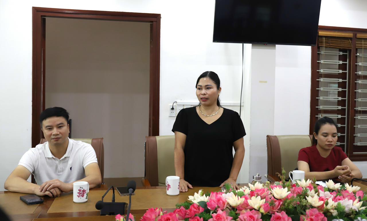 Bà Thái Thị Huệ, Giám đốc Công ty TNHH MTV Hòa An Phát chia sẻ: Doanh nghiệp luôn sẵn sàng đồng hành cùng chính quyền và Nhân dân Sa Pa trong thời gian tới.