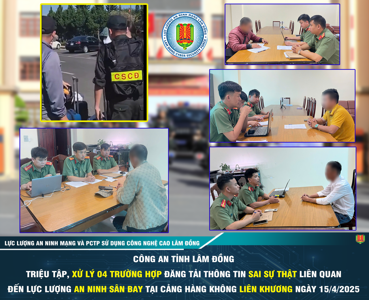 Công an Lâm Đồng nhanh chóng xác minh, triệu tập những người liên quan đến clip lan truyền trên mạng để xác minh làm rõ.