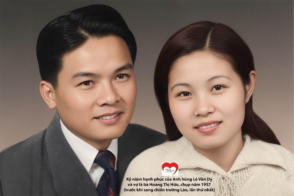 Vợ chồng Anh hùng liệt sĩ Lê Văn Dy và Hoàng Thị Hửu (Ảnh TTNL)