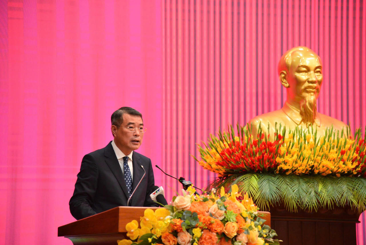 Ông Lê Minh Hưng phát biểu tại Hội nghị.. 