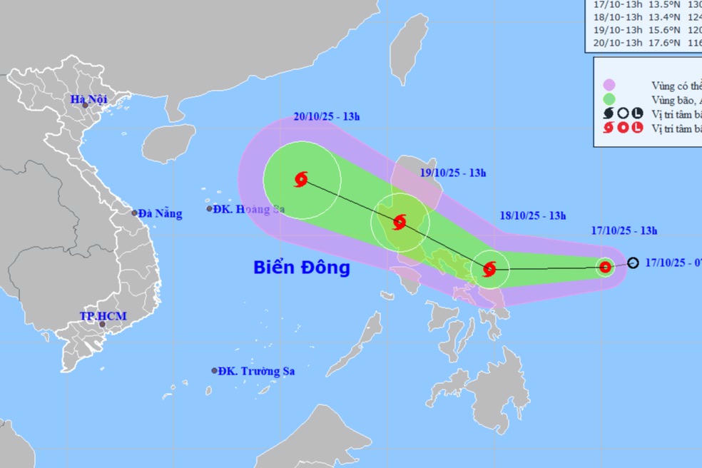 Áp thấp nhiệt đới sắp mạnh lên thành bão tiến sát Biển Đông