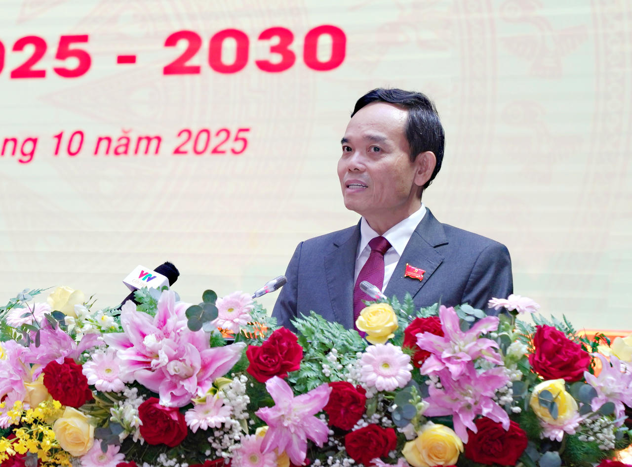 Ông Trần Lưu Quang - Bí thư Trung ương Đảng, Bí thư Thành ủy TP. Hồ Chí Minh phát biểu Chỉ đạo Đại hội (Ảnh: BTC Đại hội).