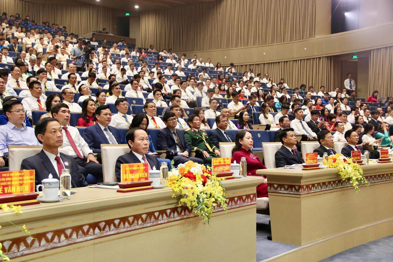 Phó Chủ tịch nước Võ Thị Ánh Xuân cùng lãnh đạo các ban, bộ, ngành Trung ương, lãnh đạo TP dự Đại hội.