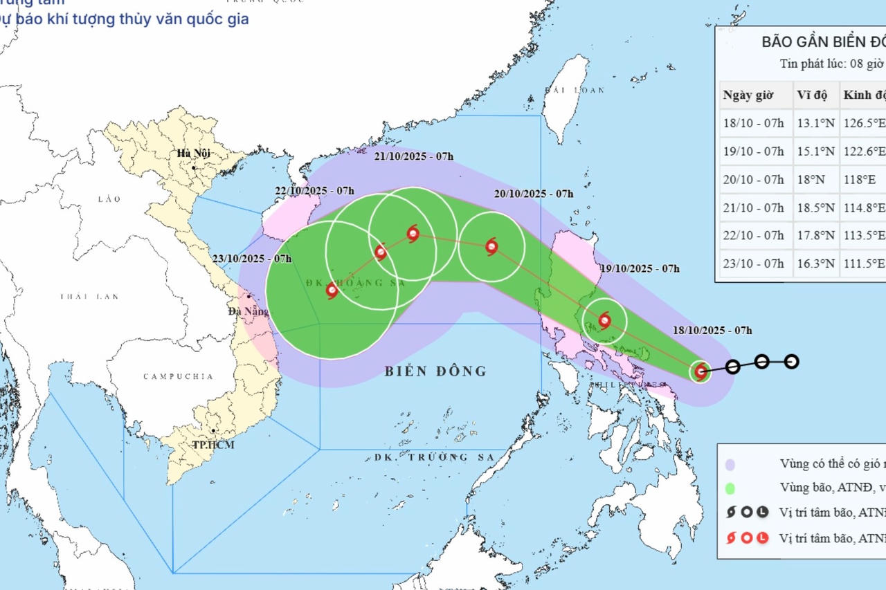 Khoảng chiều tối mai, bão FENGSHEN sẽ đi vào Biển Đông