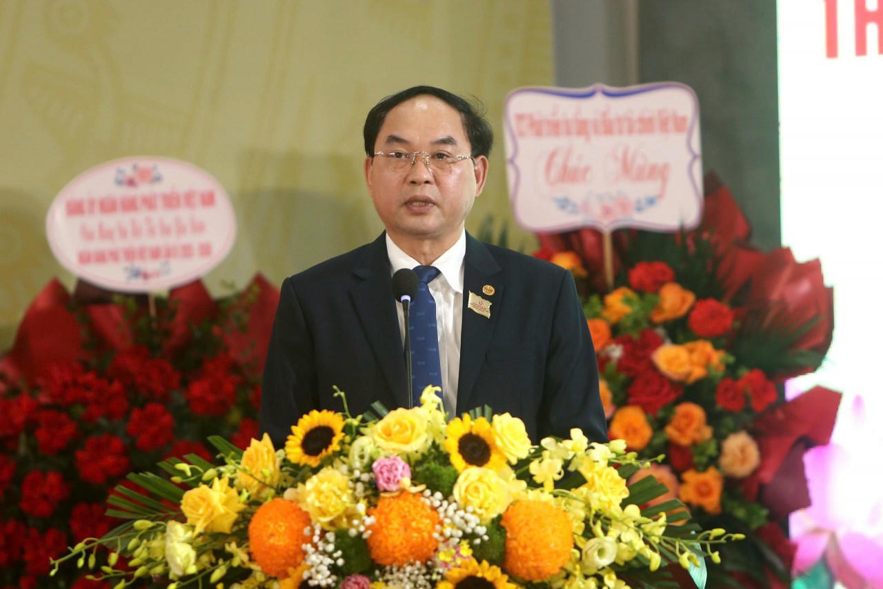 Tổng giám đốc Ngân hàng Phát triển Việt Nam Đào Quang Trường phát biểu tại đại hội.