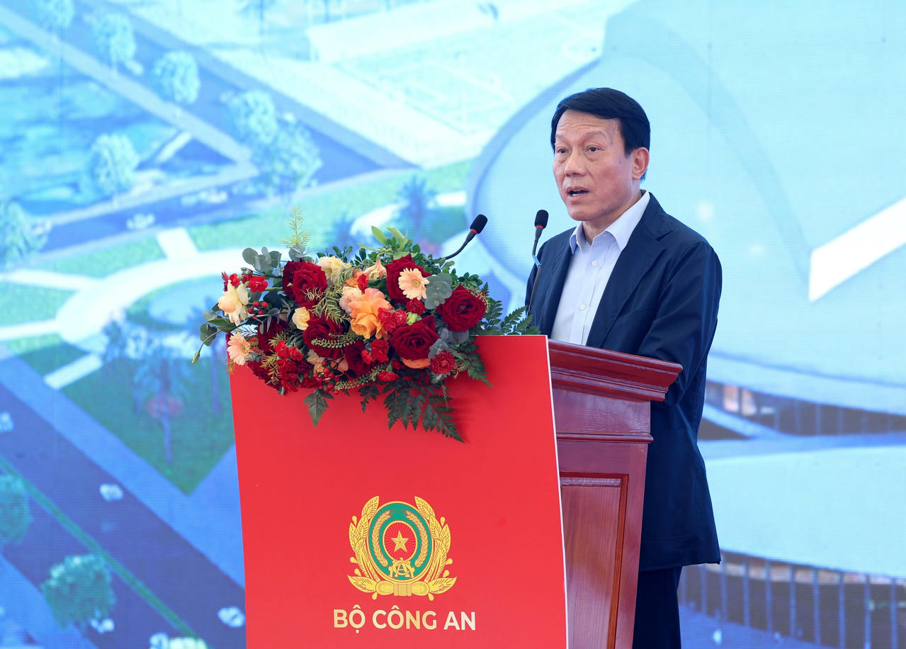 Đại tướng Lương Tam Quang, Bộ trưởng Bộ Công an phát biểu tại buổi lễ .Ảnh: VGP