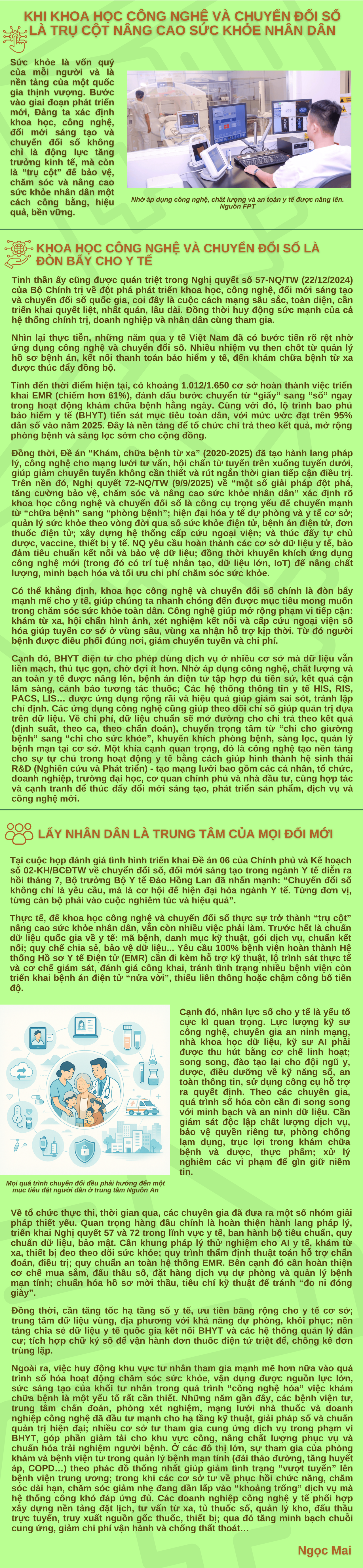 Trụ cột nâng cao sức khoẻ nhân dân trong kỷ nguyên mới