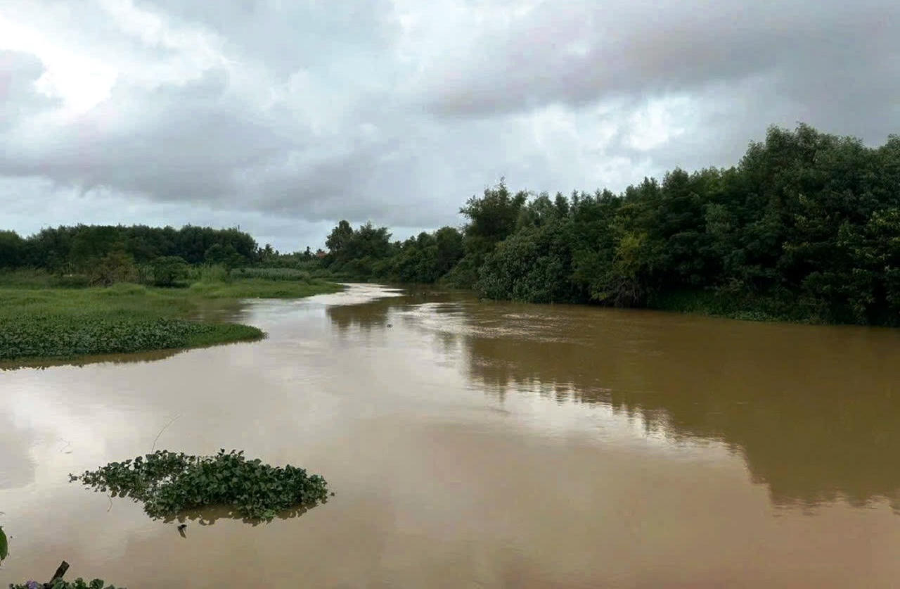 Mực nước các sông ở Quảng Ngãi cũng đang lên nhẹ do mưa lớn.