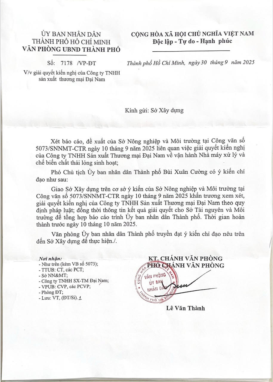 Văn bản chỉ đạo của UBND TP HCM. 
(Ảnh trong bài: Tiến Dũng)