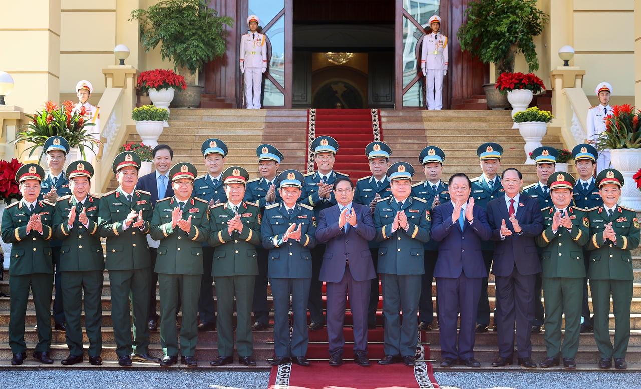 Thủ tướng Phạm Minh Chính và các đại biểu dự Lễ kỷ niệm - Ảnh: VGP/Nhật Bắc