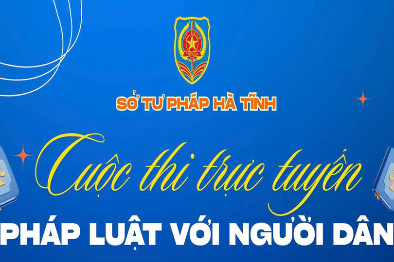 Thi trực tuyến tại địa chỉ: https://phapluatvoinguoidan.sotuphap.hatinh.gov.vn.
