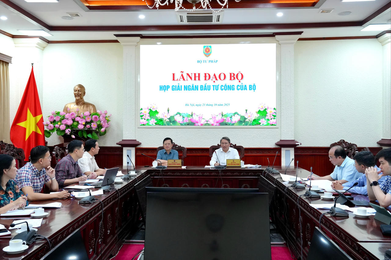 Bộ Tư pháp quyết tâm giải ngân 100% vốn đầu tư công