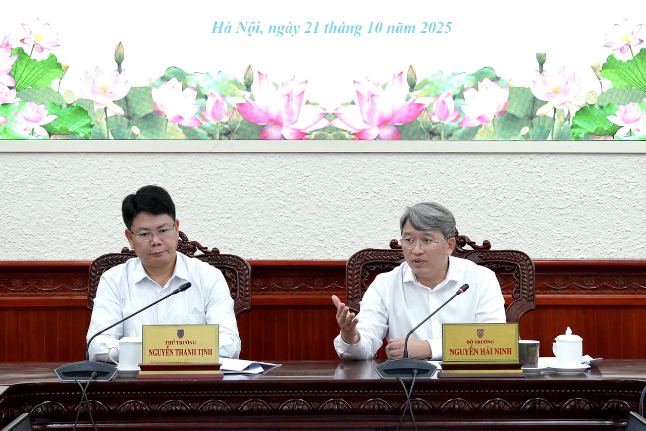 Bộ trưởng Bộ Tư pháp Nguyễn Hải Ninh phát biểu kết luận.&nbsp;