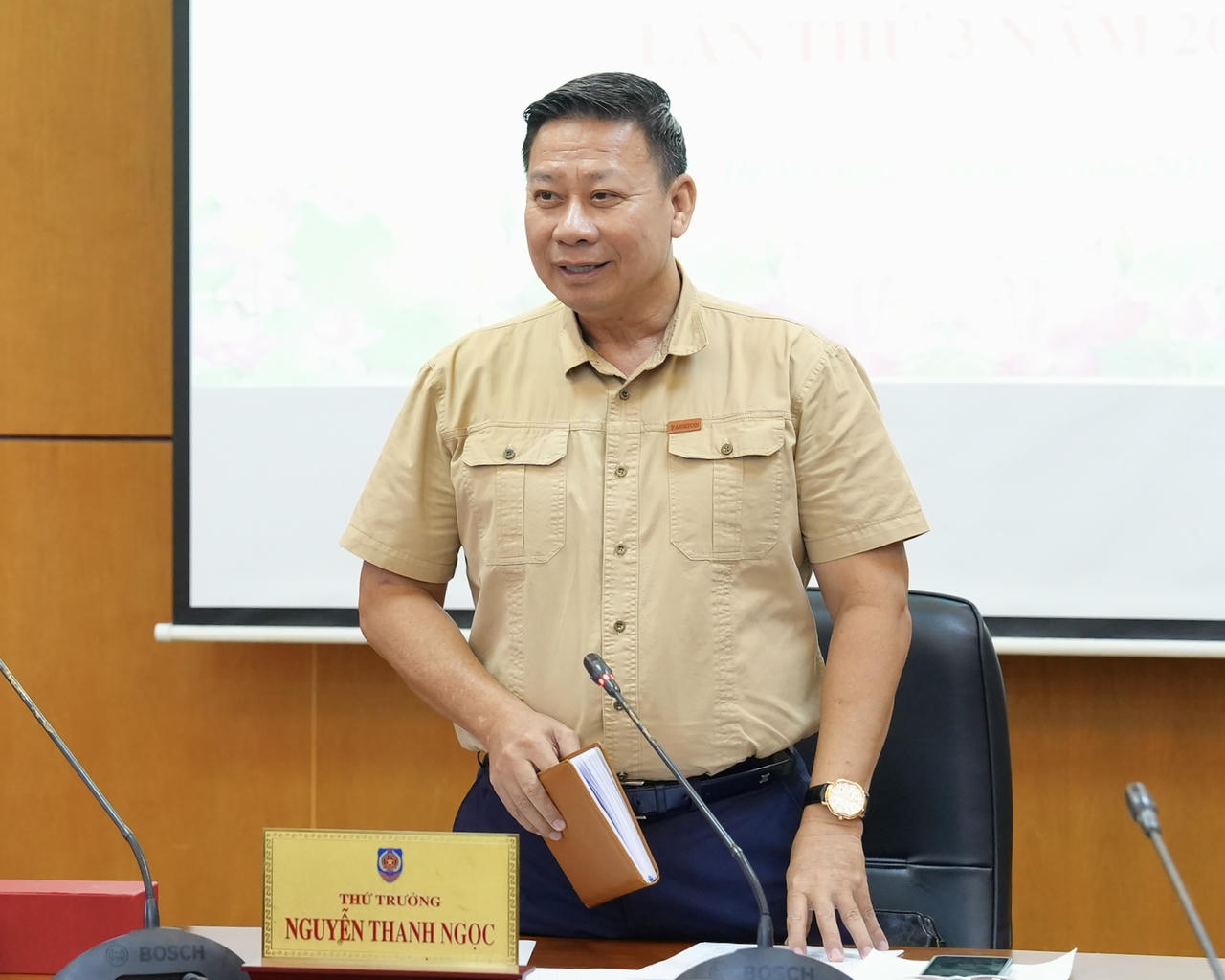 Thứ trưởng Nguyễn Thanh Ngọc phát biểu kết luận. (Ảnh: H.G)