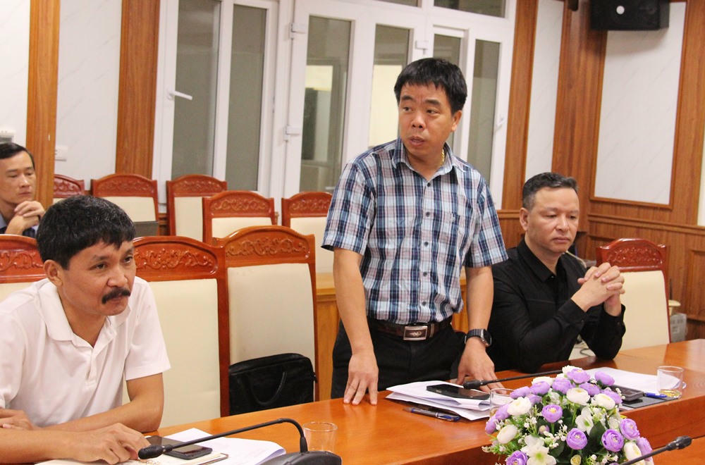 Đại diện Trung tâm Huấn luyện và Thi đấu thể dục thể thao số 1 phát biểu tại hội nghị.