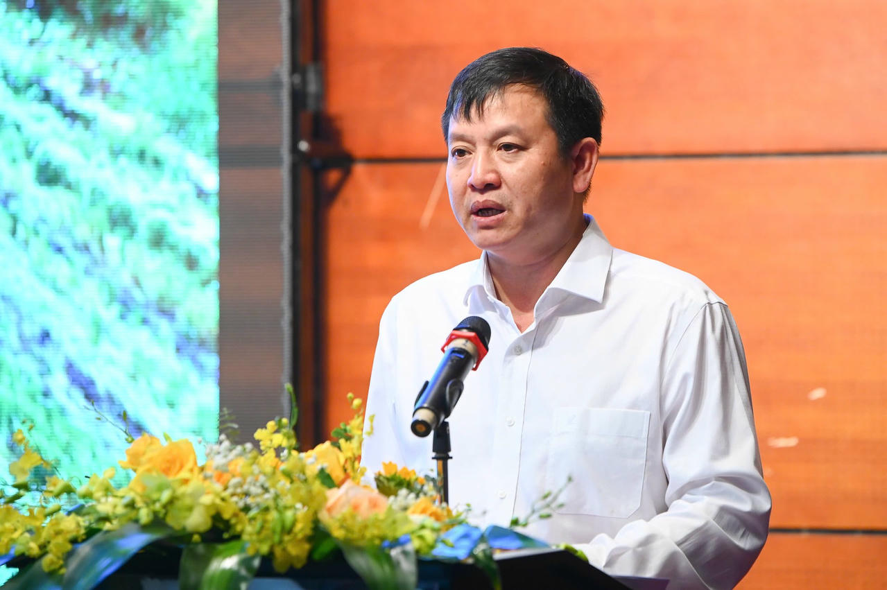 Ông Huỳnh Tấn Đạt - Cục trưởng Cục Trồng trọt và Bảo vệ thực vật (Bộ Nông nghiệp và Môi trường) phát biểu tại hội nghị.