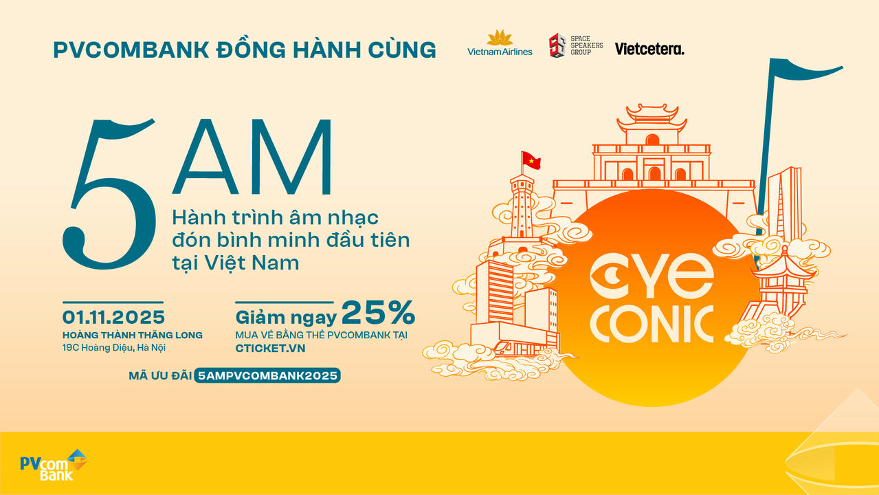 PVcomBank đồng hành cùng 5AM “đánh thức giác quan” giữa lòng di sản.