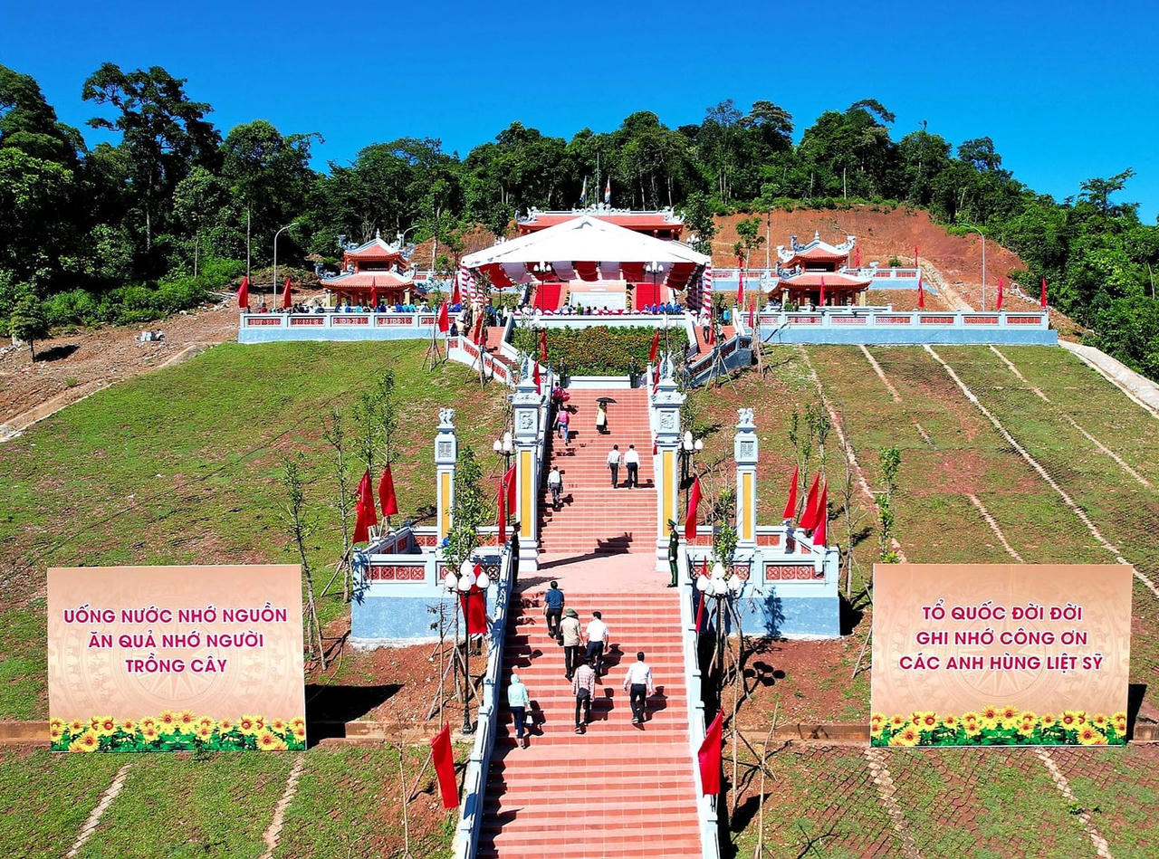 Dự án sẽ tu bổ, tôn tạo Khu Di tích Đền tưởng niệm các Anh hùng liệt sĩ Đường 20 Quyết Thắng.