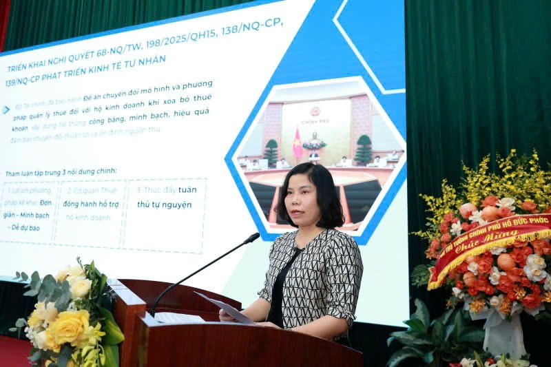 Bà Lê Thị Chinh - Phó Trưởng ban Nghiệp vụ Cục Thuế.