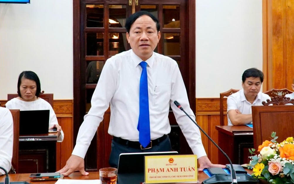 Chủ tịch UBND tỉnh Gia Lai Phạm Anh Tuấn phát biểu tại Lễ ký kết. (Ảnh: Ngọc Minh)