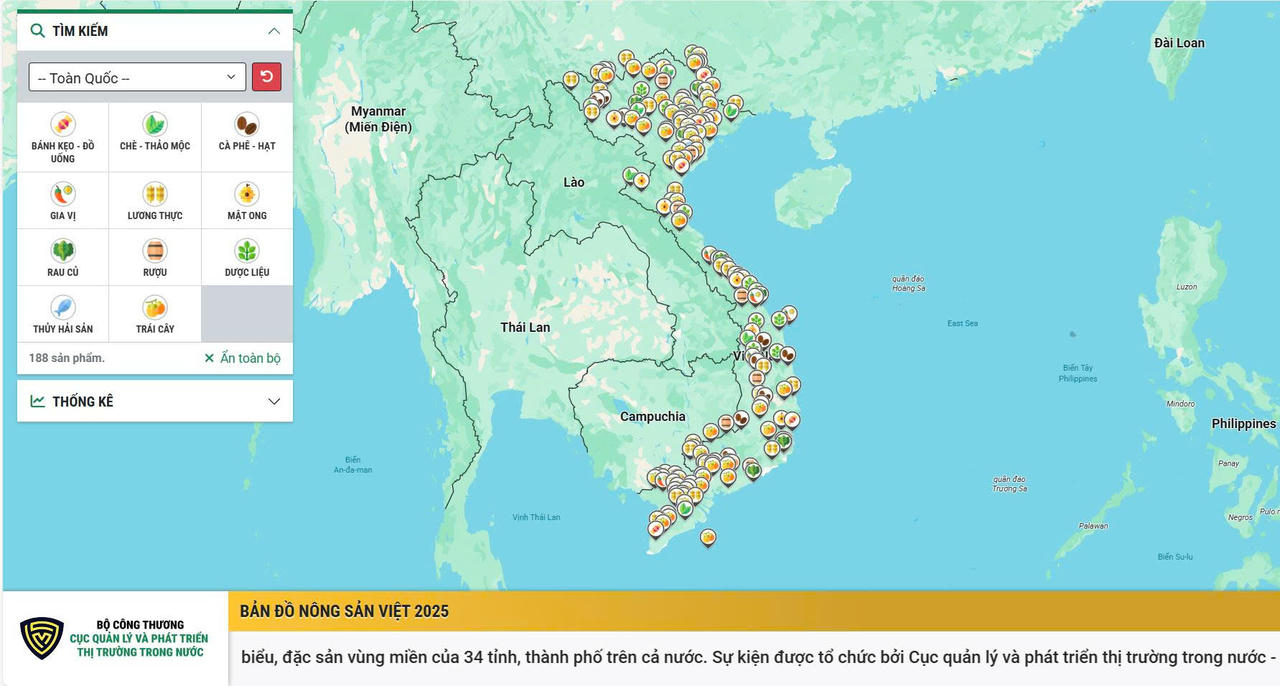 Sắp ra mắt Bản đồ Nông sản Việt