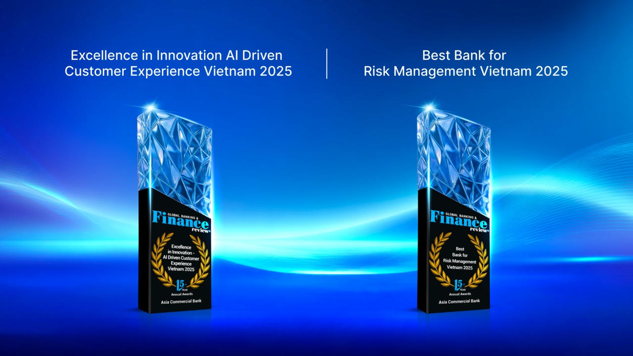 ACB&nbsp;nhận được hai giải thưởng từ tạp chí Global Banking &amp; Finance Review (Anh).