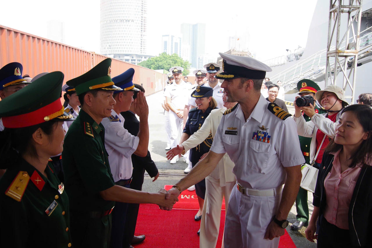 Các đơn vị tổ chức đón Thủy thủ đoàn Hải quân New Zealand tại Cảng Khánh Hội (TP Hồ Chí Minh)