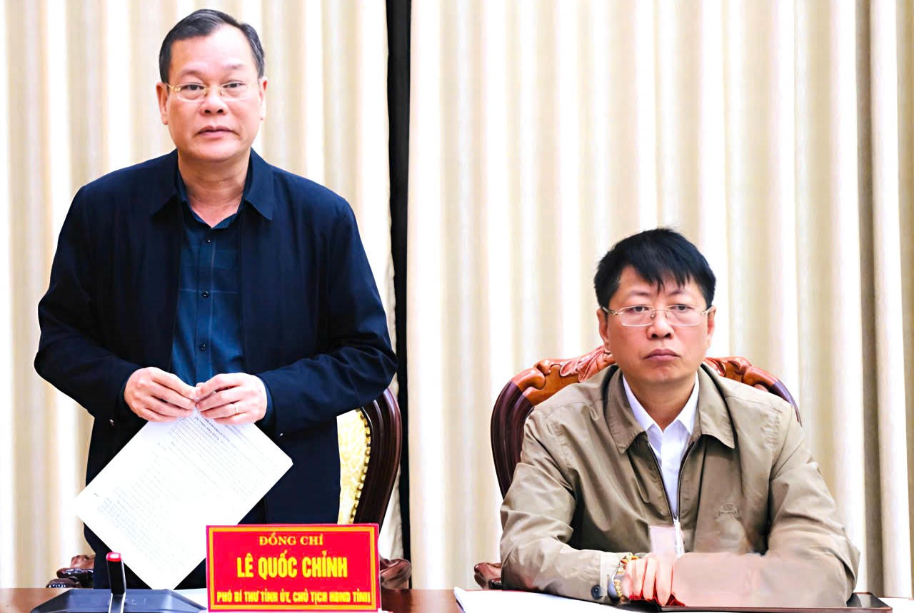 Ông Lê Quốc Chỉnh, Phó Bí thư Tỉnh ủy, Chủ tịch HĐND tỉnh Ninh Bình phát biểu.