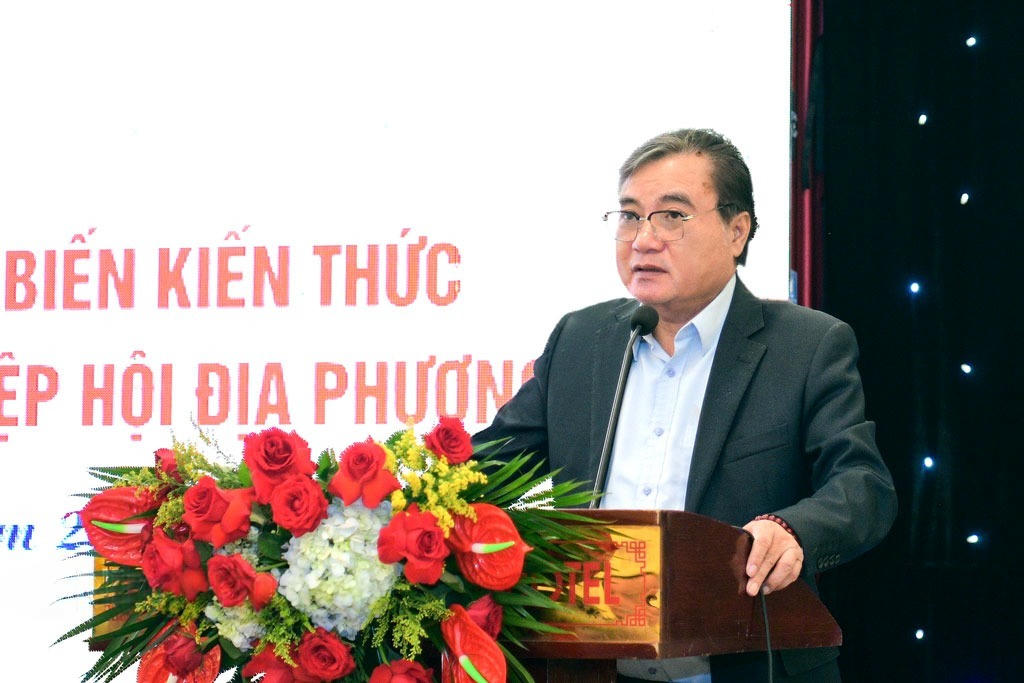 PGS.TS Phạm Quang Thao - Phó Chủ tịch Liên hiệp Hội Việt Nam phát biểu tại hội thảo (Ảnh: Nguyễn Hương)