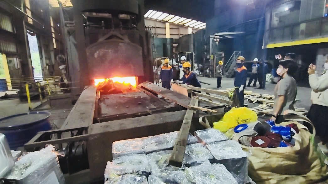 Tiêu huỷ hơn 600kg ngà voi nhập lậu từ châu Phi
