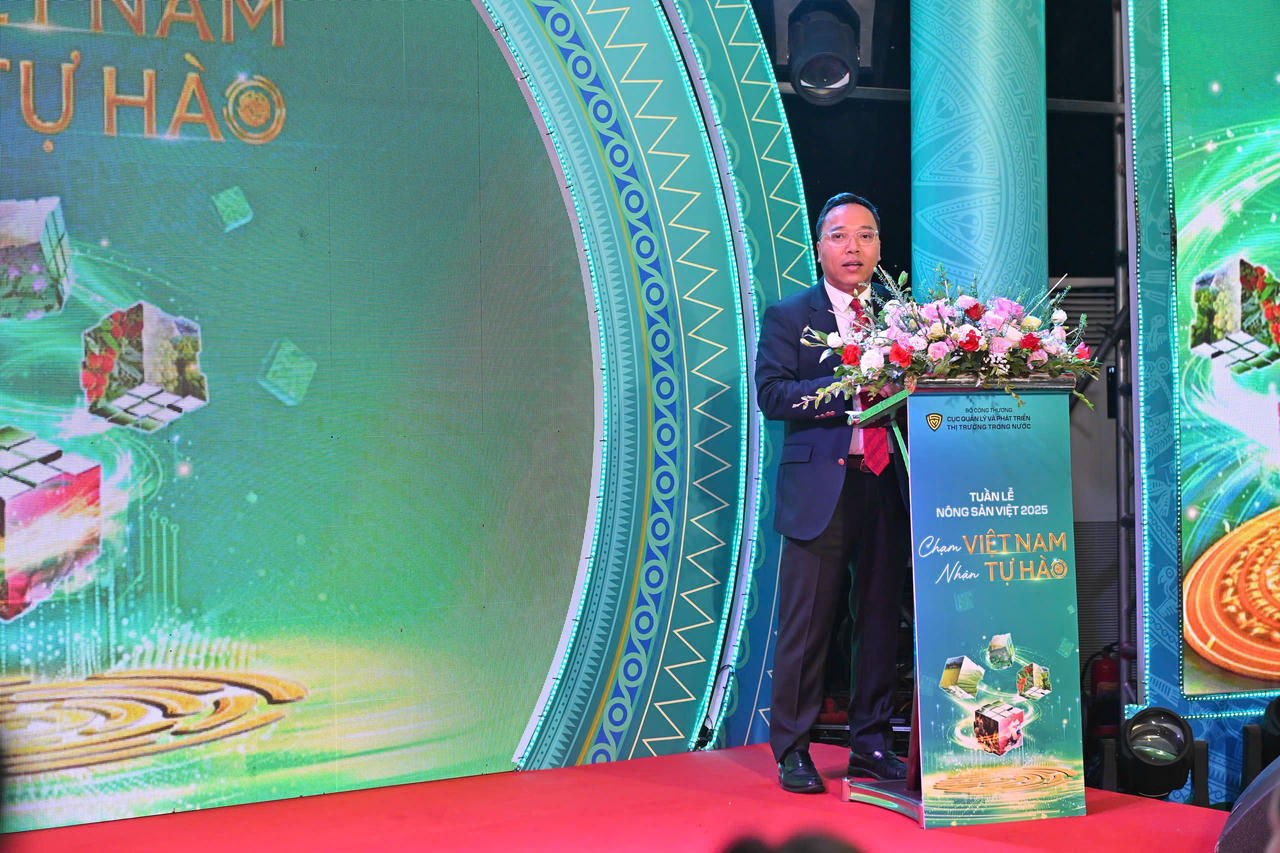 Thứ trưởng Bộ Công Thương Nguyễn Hoàng Long phát biểu tại lễ khai mạc/