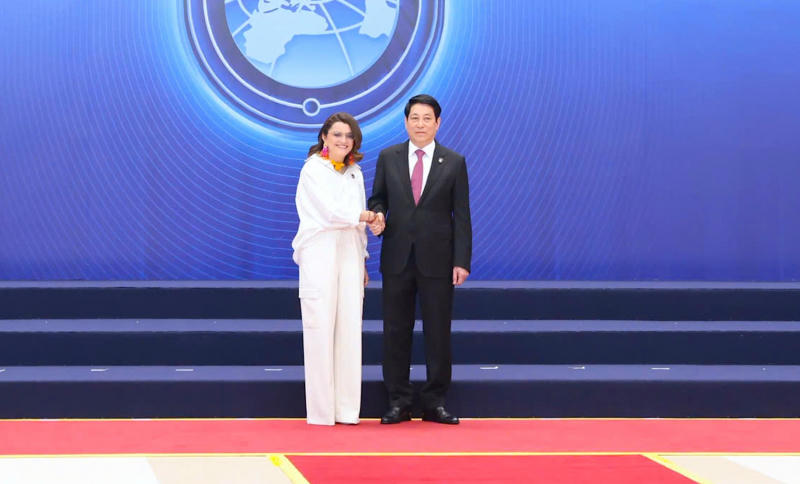 Chủ tịch nước Lương Cường chủ trì Lễ đón các Trưởng đoàn dự Lễ mở ký Công ước Hà Nội