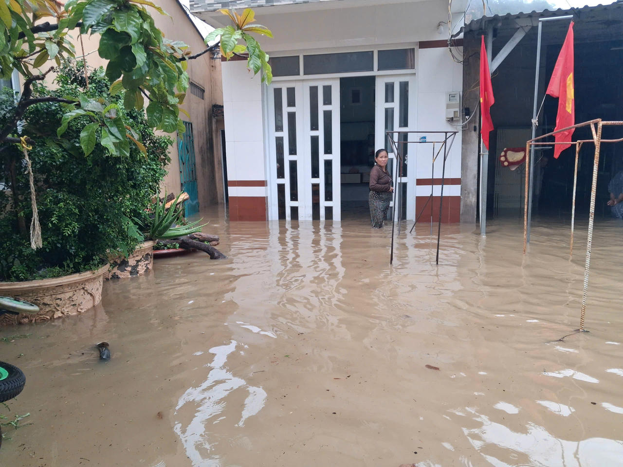 Đặc khu Thổ Châu ngập nặng do mưa lớn.