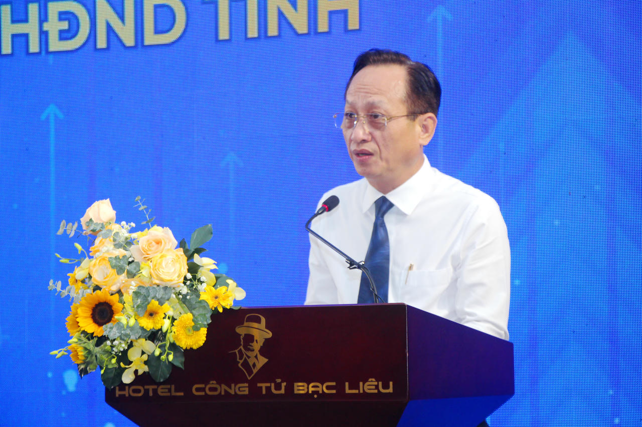 Ông Phạm Văn Thiều – Phó Bí thư Tỉnh ủy, Chủ tịch HĐND tỉnh Cà Mau, phát biểu chỉ đạo tại Diễn đàn Doanh nghiệp.