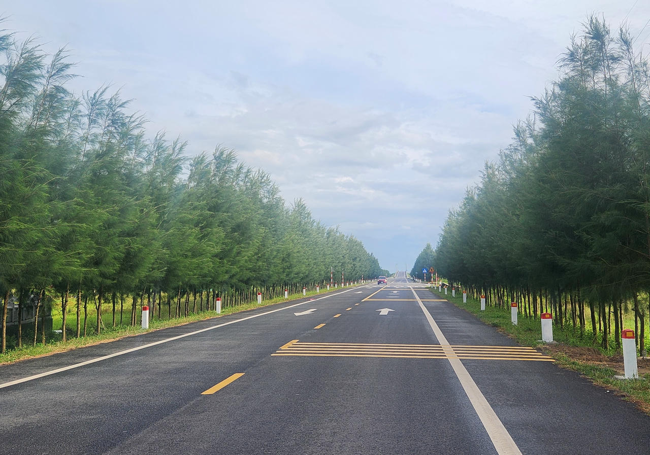 Hình ảnh một số đoạn tuyến đường đã thi công.