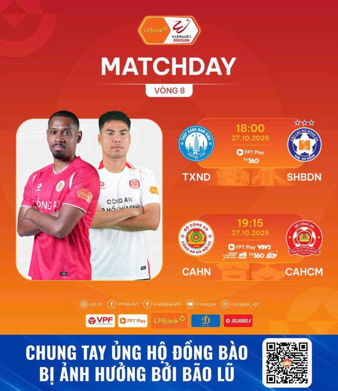 Vòng 8 V.League: Thể Công hụt hơi