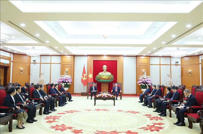 Tổng Bí thư Tô Lâm tiếp Đoàn đại biểu Đảng Nhân dân Cách mạng Lào