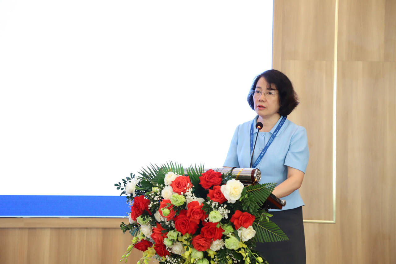 ThS. BS. Phan Thị Hải – Phó Giám đốc Quỹ Phòng, chống tác hại của thuốc lá, Bộ Y tế phát biểu tại chương trình. Ảnh: P.V