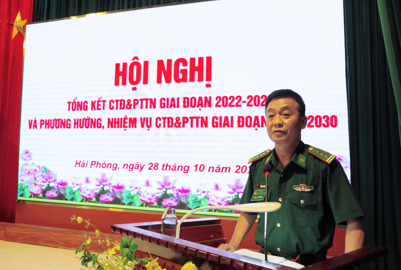 Đại tá Kiều Mạnh Hiệp phát biểu chỉ đạo tại Hội nghị.