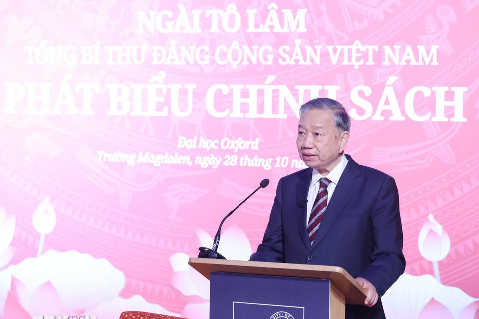 Tổng Bí thư Tô Lâm phát biểu tại Đại học Oxford: Chia sẻ tầm nhìn của Việt Nam trong kỷ nguyên mới 