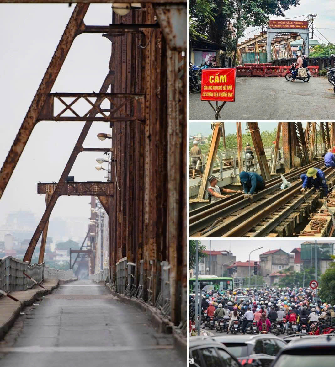  Hà Nội: Cấm cầu Long Biên 61 ngày